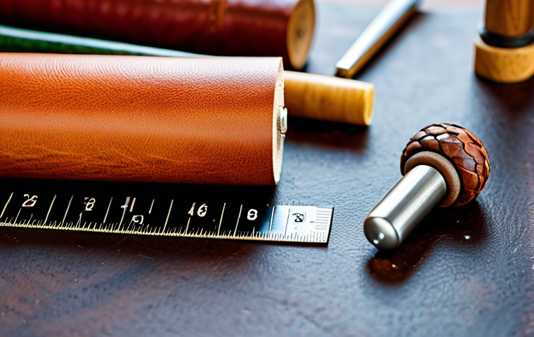 가죽공예 바느질 - Leather Selection**
A close-up, vibrant photograph showcasing various types of leather (vegetable-t...