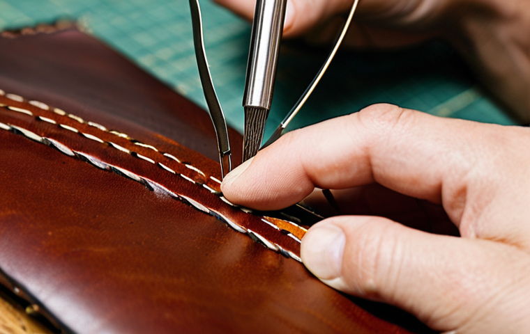 가죽공예 바느질 - Leather Selection**

A close-up, vibrant photograph showcasing various types of leather (vegetable-t...