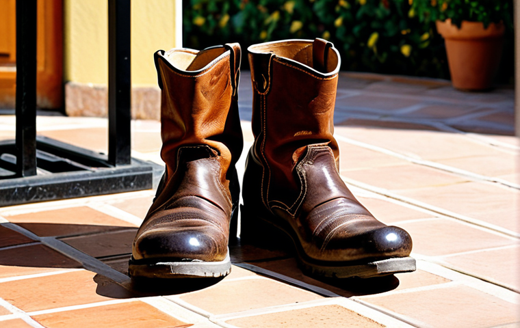 가죽공예 기초 기술 - ** A beautifully handcrafted leather handbag, displayed in a chic boutique in Madrid. The handbag fe... 가죽공예 기초 기술 - ** A beautifully handcrafted leather handbag, displayed in a chic boutique in Madrid. The handbag fe...