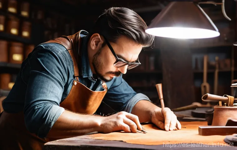 가죽공예 조각 및 커팅 도구 - Here are three detailed image generation prompts in English: 가죽공예 조각 및 커팅 도구 - Here are three detailed image generation prompts in English: